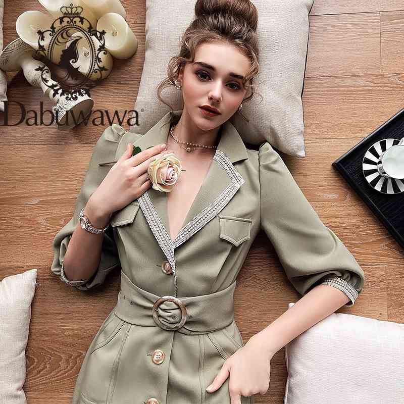 Dabuwawa Elegant Single Breasted A-Line Dress Women Sash Lantern Sleeve Vintage Split Hem Dresses Office Ladies DO1ADR018 210520, Green
Dabuwawa Elegant Single Breasted A-Line Dress Women Sash Lantern Sleeve Vintage Split Hem Dresses Office Ladies DO1ADR018 210520, Green
