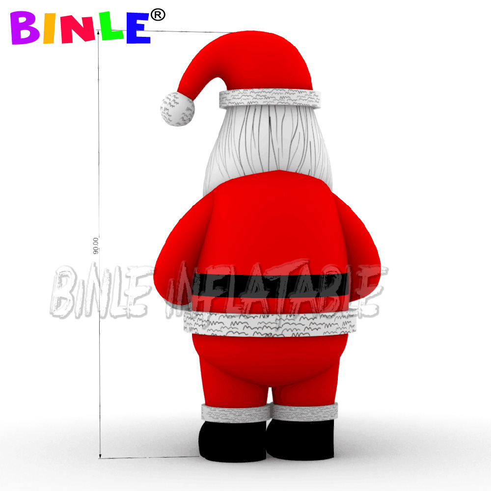 giant Inflatable santa claus balloon with grey beard for interactive advertising Decoration outdoor events
