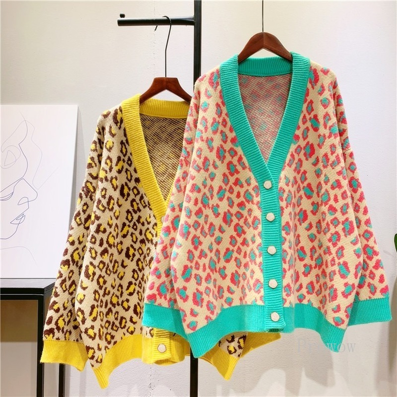 Women's Sweaters Leopard oversized cardigan long woman's knitted coat contrast color with thick v-low Korean sweater 0TDO, 1# shoe box
Women's Sweaters Leopard oversized cardigan long woman's knitted coat contrast color with thick v-low Korean sweater 0TDO, 1# shoe box