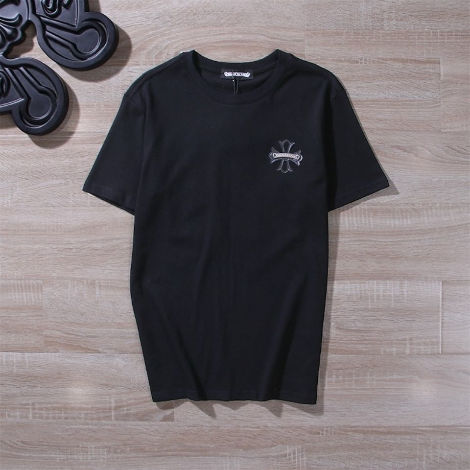 Crosin cross short sleeve embroidered T-shirt American fashion brand counter same summer fashion versatile men's and women's top, White;black
Crosin cross short sleeve embroidered T-shirt American fashion brand counter same summer fashion versatile men's and women's top, White;black