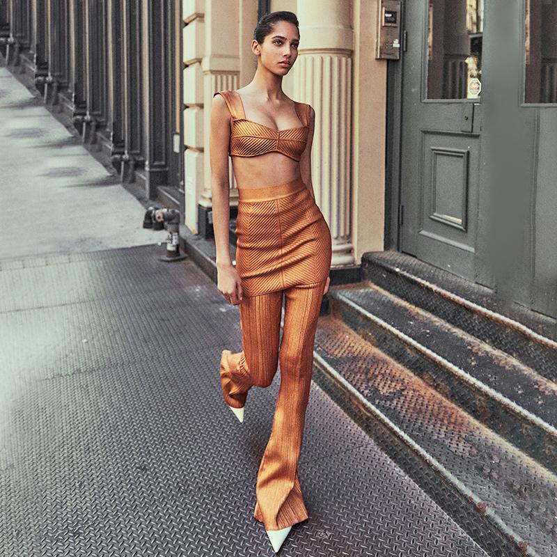 Women's Two Piece Pants Wholesale Orange Gray Spaghetti Strap Bandage Sexy Top&Leopard Two-piece Suit Celebrity Sets, White
Women's Two Piece Pants Wholesale Orange Gray Spaghetti Strap Bandage Sexy Top&Leopard Two-piece Suit Celebrity Sets, White