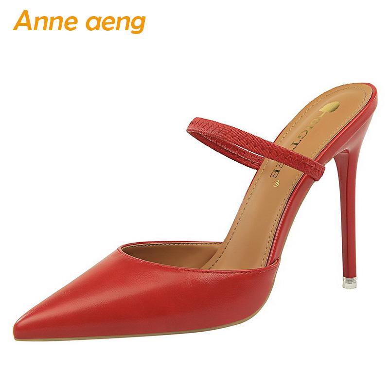 Slippers 2021 Summer Outside Women High Thin Heel Pointed Toe Solid Fashion Sexy Ladies Shoes Red Female Mules Slides, Black
Slippers 2021 Summer Outside Women High Thin Heel Pointed Toe Solid Fashion Sexy Ladies Shoes Red Female Mules Slides, Black