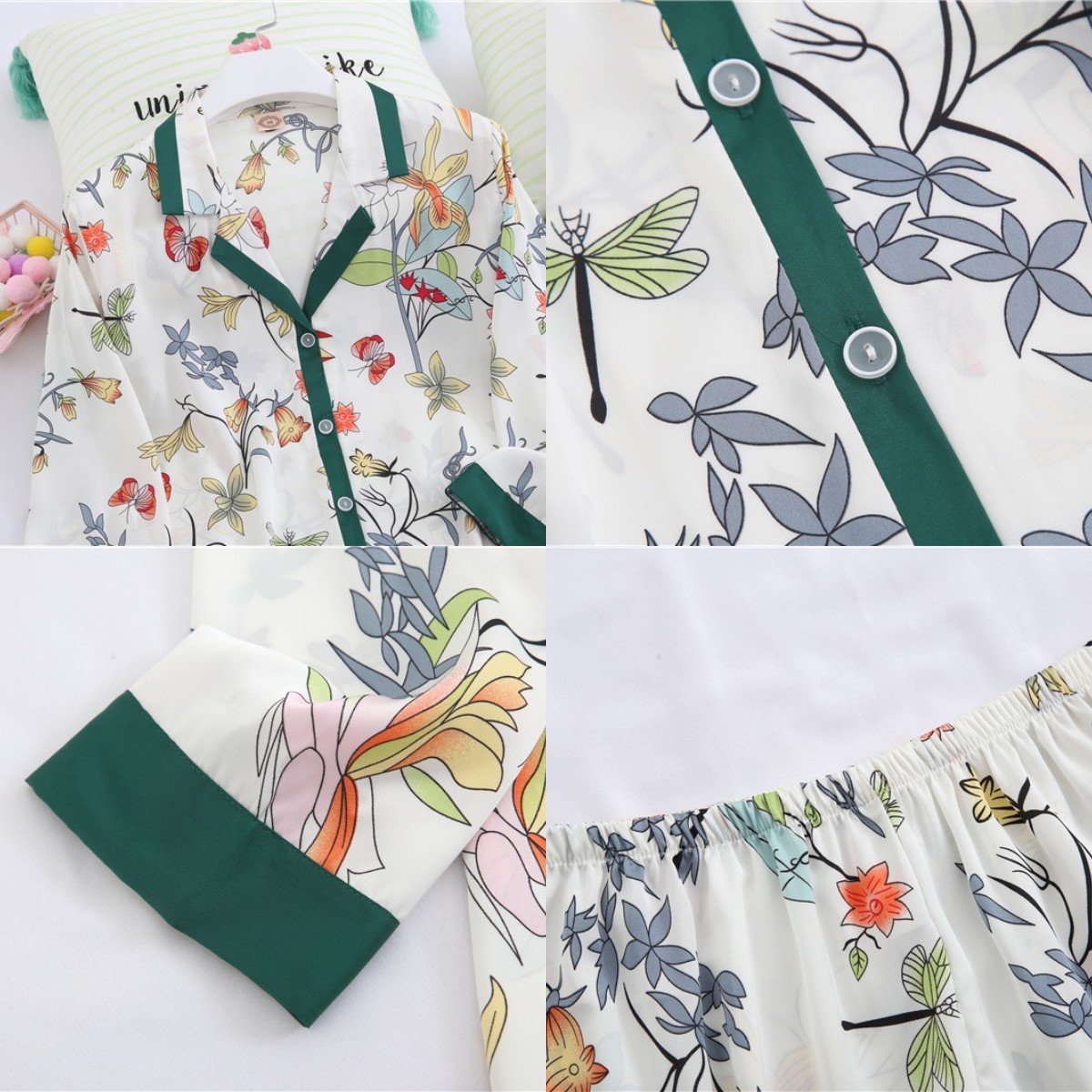 2021daeyard womens silk pajama set spring luxury overall print pyjamas fashion outwear long sleeve trousers suit sleepwear homewear, Black;red
2021daeyard womens silk pajama set spring luxury overall print pyjamas fashion outwear long sleeve trousers suit sleepwear homewear, Black;red
