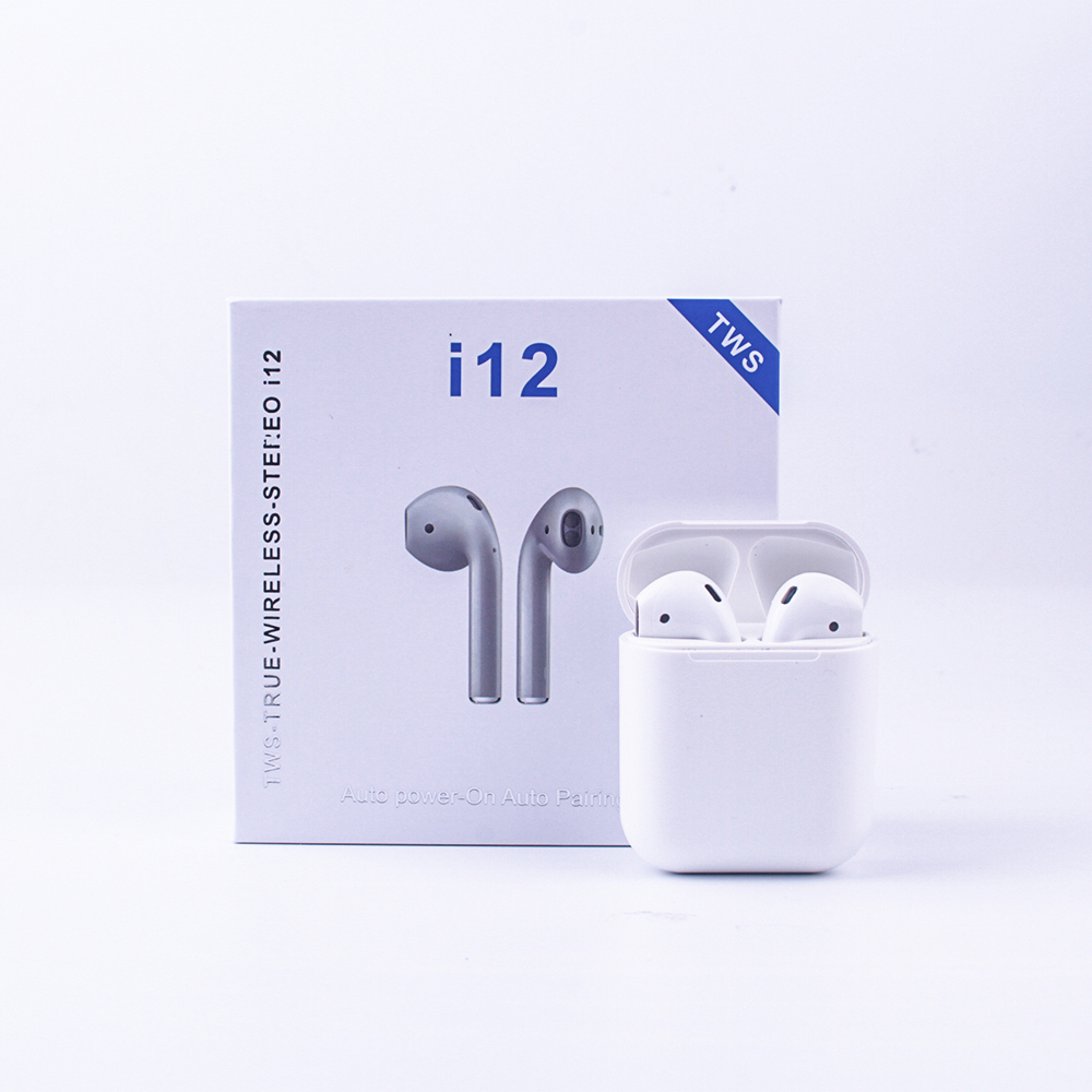 Original i12 tws Wireless 5.0 Bluetooth Earphone stereo Earbuds mini music Headset With Charging Box For Android Xiaomi smartphones, White
Original i12 tws Wireless 5.0 Bluetooth Earphone stereo Earbuds mini music Headset With Charging Box For Android Xiaomi smartphones, White