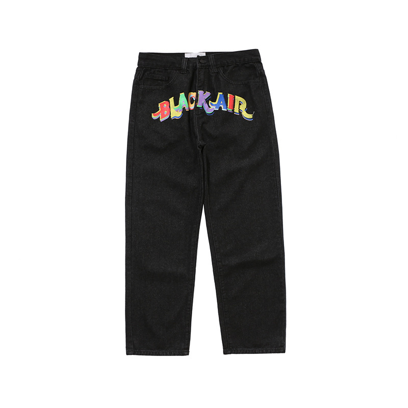 IEFB /men's wear spring loose high street causal pants fashion Men's colorful tadpole letter printing trouers 9Y3236 210524