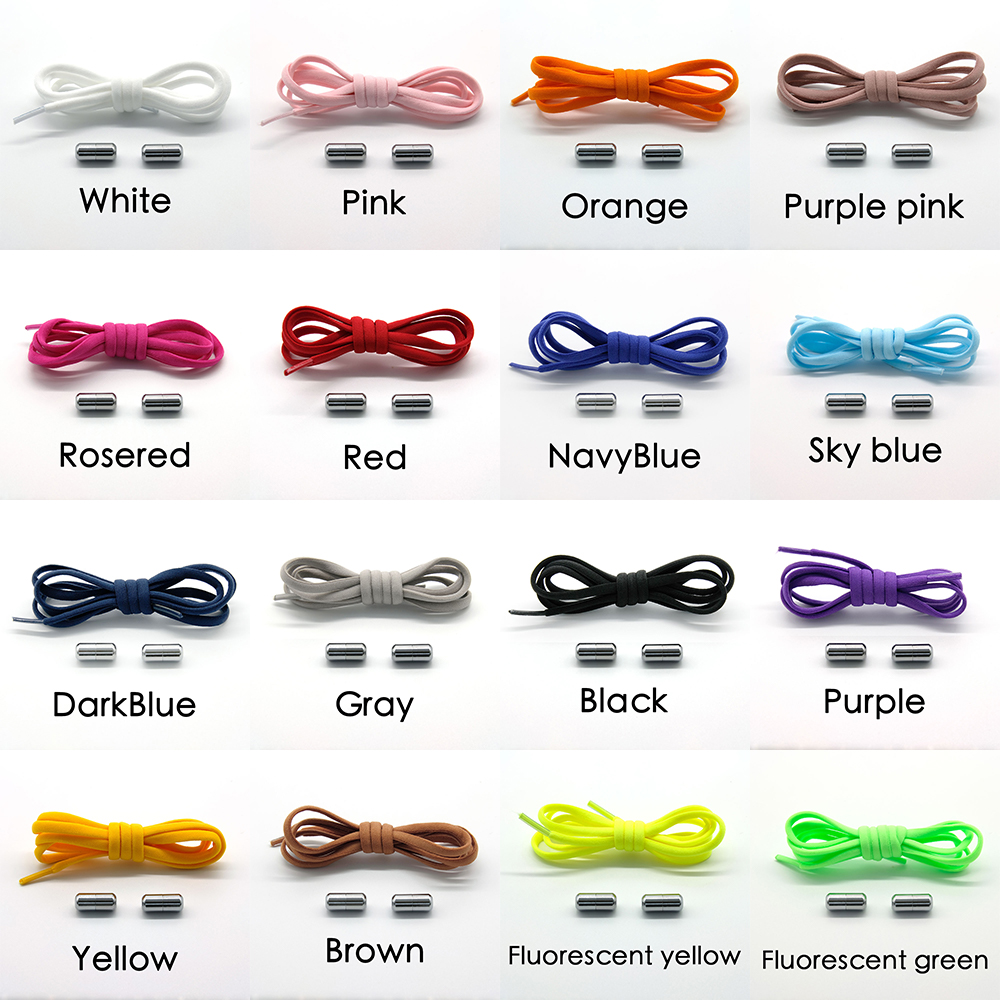 10PIC Flat Elastic Locking Shoelace No Tie Shoelaces Special Creative Kids Adult Unisex Sneakers Shoes Laces strings