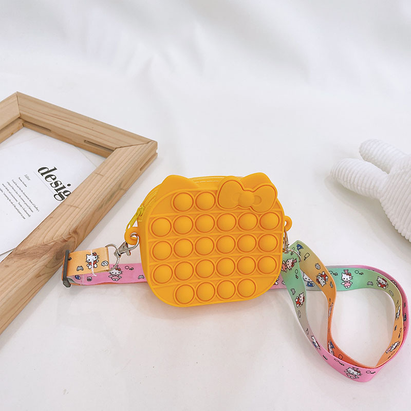 Fidget Toy Rodent Pioneer Silicone Pop Bubble Stress Reliever Rainbow Purse Bag Children Kid Baby Backpack Student Stationary Puzzle Pinch Music Decom