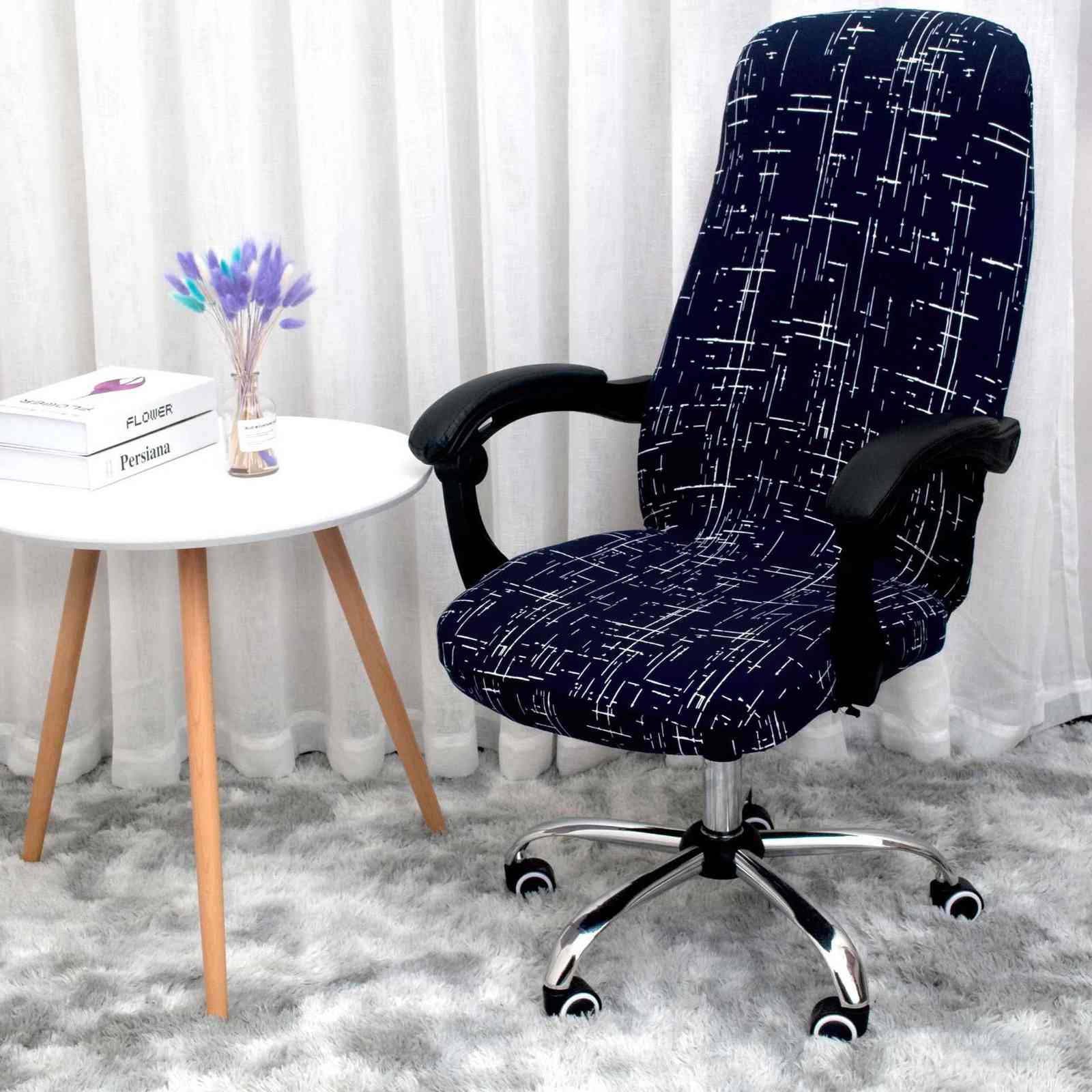 Office Rotating Computer Chair Covers Elastic Anti-dirty Removable Lift for Meeting Room Seat 211116