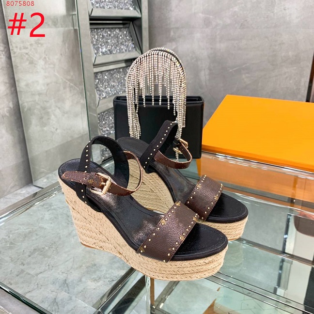 2021 Women Boundary Wedge Sandals Academy 8Cm Monogrammed platform Black White Brown Passenger Starboard Coastline Peep Open Shoes Ankle Med Heel Slipers, #3
2021 Women Boundary Wedge Sandals Academy 8Cm Monogrammed platform Black White Brown Passenger Starboard Coastline Peep Open Shoes Ankle Med Heel Slipers, #3