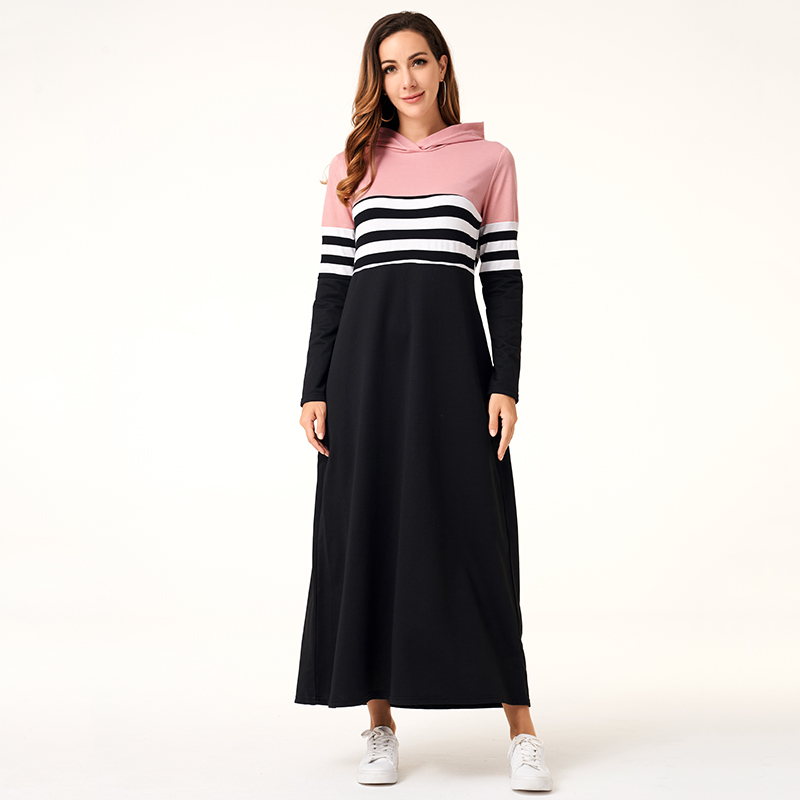 Women Hoodie Dresses Long Sleeve Striped Patchwork Casual Long Dress Loose Female Fashion Women Clothing, Multi
Women Hoodie Dresses Long Sleeve Striped Patchwork Casual Long Dress Loose Female Fashion Women Clothing, Multi