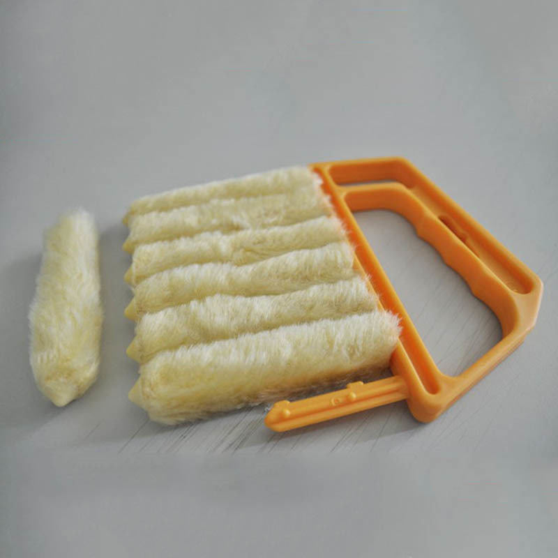 Window Cleaning Brush 1 PC Washable Microfiber Kitchen Accessories Window Cleaning Brushes Venetian Blind Brush Portable