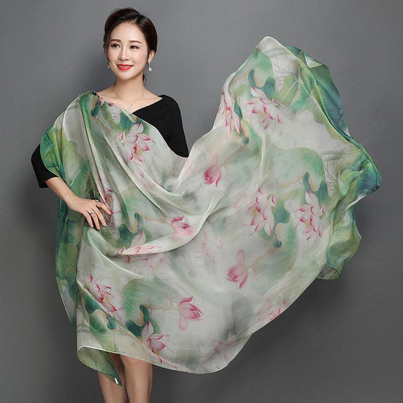 Scarves 100% Silk Oversize 180*110cm Luxury Floral Printed Shawl Sale Women Genuine Natural Scarf 
Scarves 100% Silk Oversize 180*110cm Luxury Floral Printed Shawl Sale Women Genuine Natural Scarf