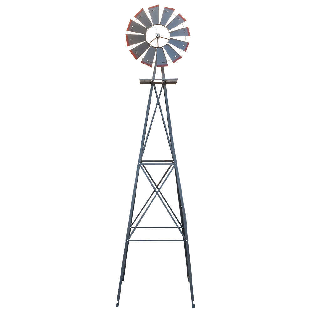 8FT Weather Resistant Yard Garden Windmill Gray Red Decoration Home Yard Garden Decor Q0811
8FT Weather Resistant Yard Garden Windmill Gray Red Decoration Home Yard Garden Decor Q0811