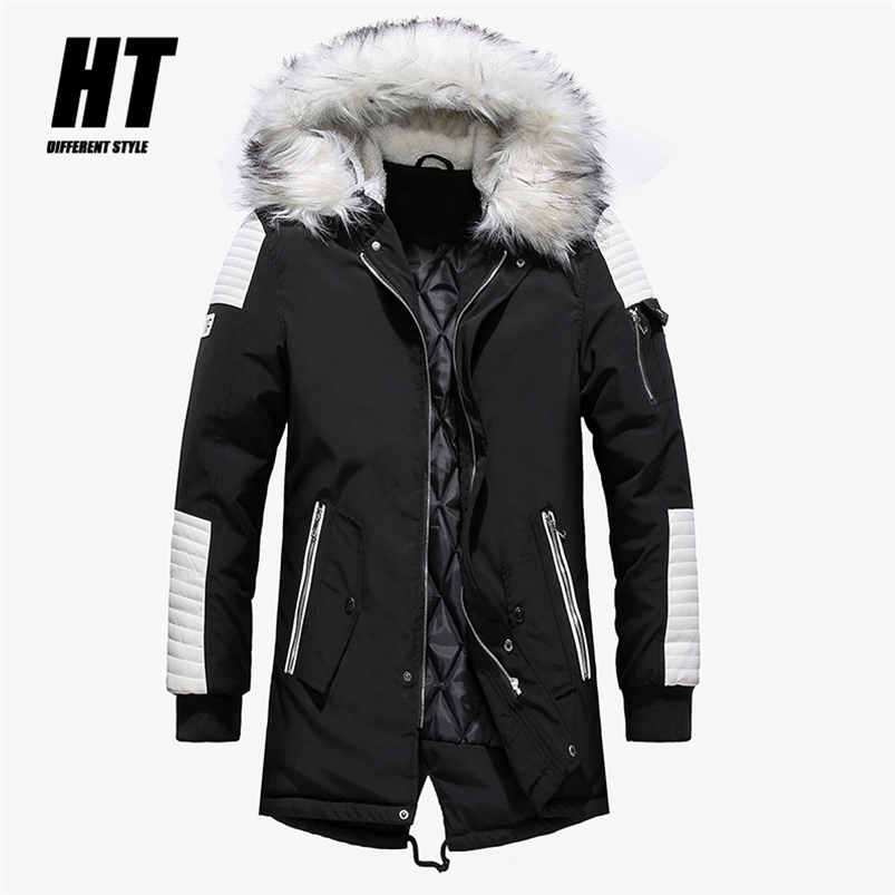 Winter Jacket Men Thicken Warm Parkas Men Casual Long Outwear Hooded Collar Jackets Coats Parkas Hombre Invierno Drop 210818