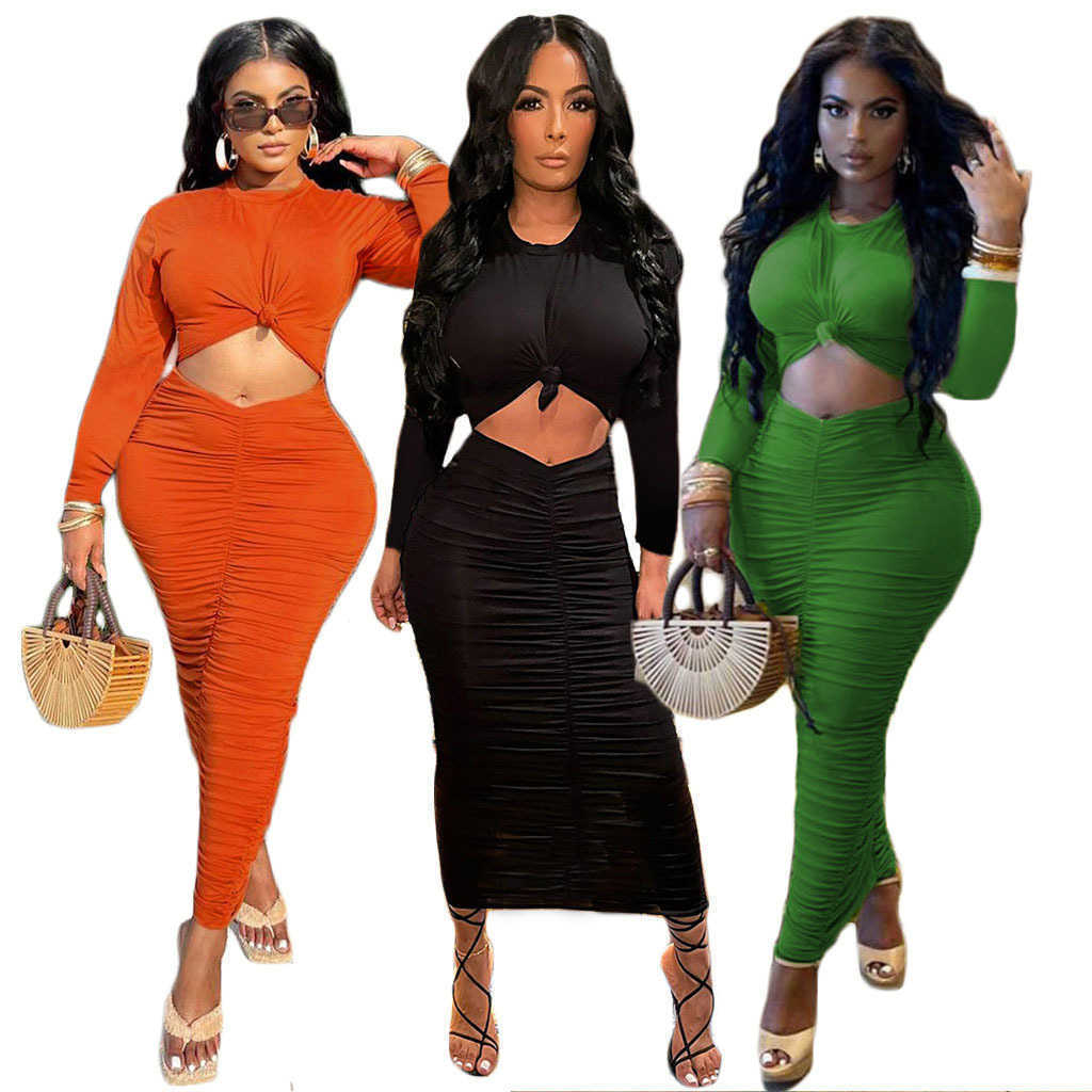 Womens Designer Pleated Bodycon Dresses Long Sleeve Two Piece Dress Fall Female Sexy Solid Color Plus Size Clothing, Orange
Womens Designer Pleated Bodycon Dresses Long Sleeve Two Piece Dress Fall Female Sexy Solid Color Plus Size Clothing, Orange