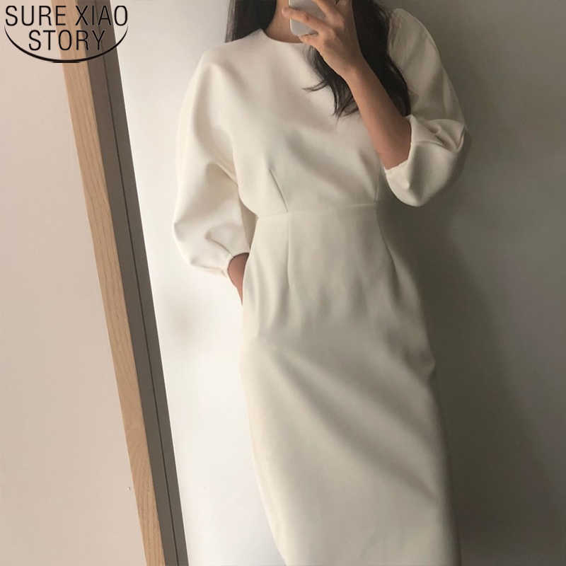 Elegant Ladies Office Dress Fashion Sexy Solid Dress Women Slim O-neck Puff Midi Dress OL Chic Vestidos Sheath Dresses 12089 210527, White
Elegant Ladies Office Dress Fashion Sexy Solid Dress Women Slim O-neck Puff Midi Dress OL Chic Vestidos Sheath Dresses 12089 210527, White