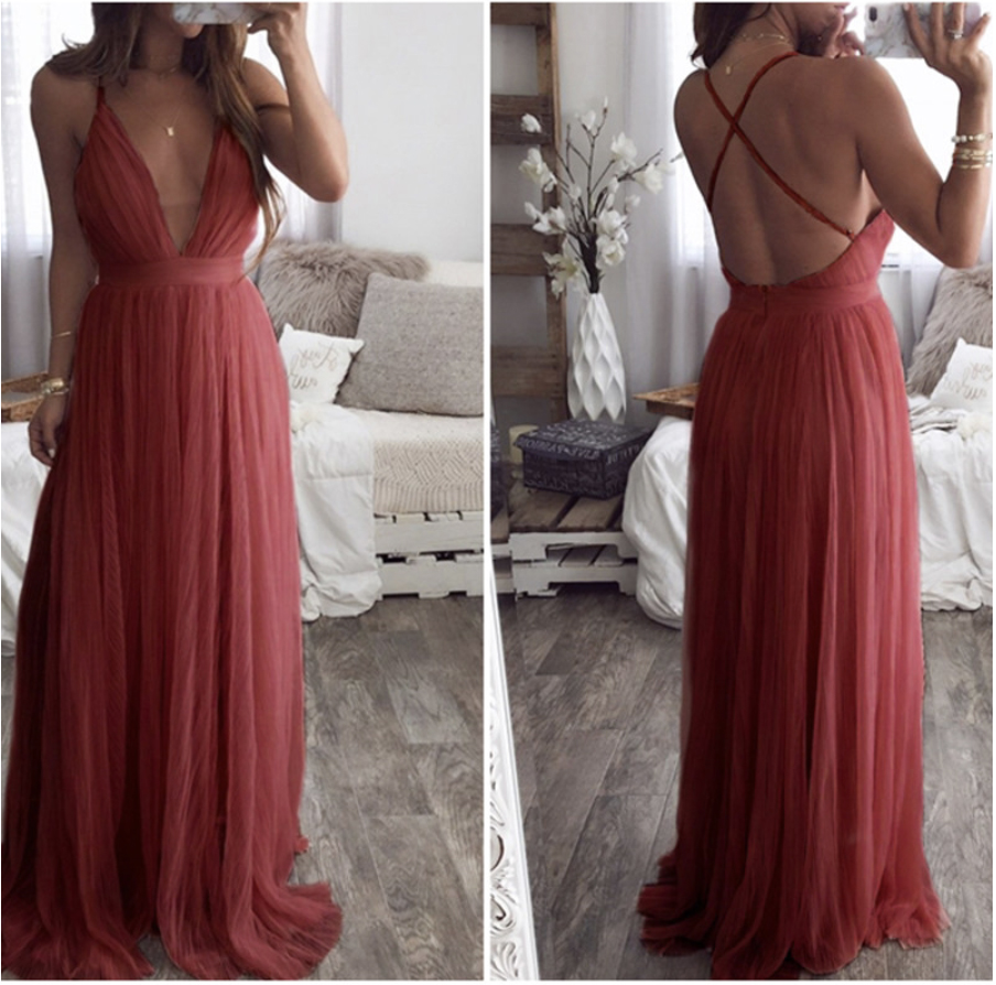 Sexy Deep V Neck Evening Dress Summer Backless Pink Elegant Lace Evening Maxi Dress Holiday Long Party Dresses Ladies 2021
