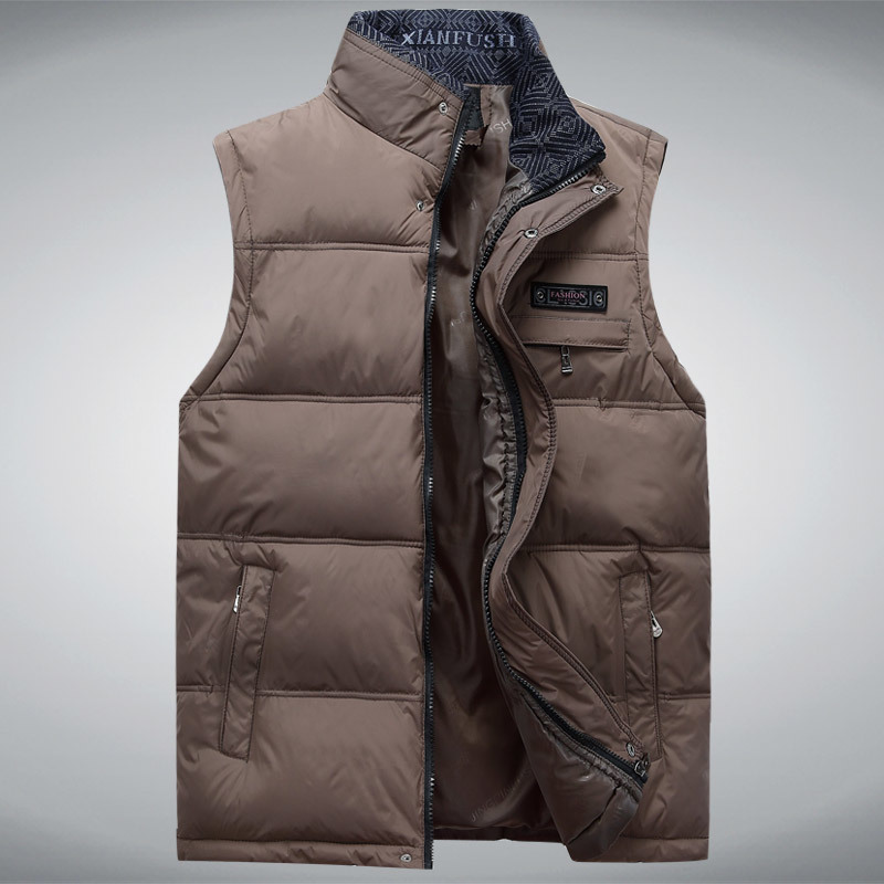 Men Sleeveless Jacket China Winter Vest Male Casual Coats Cotton-Padded Men Warm High Collar Vest Pographer Men Waistcoat Red 210518