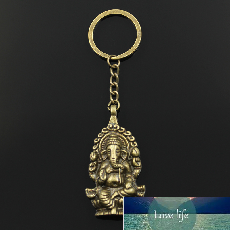 New Fashion Keychain 62x32mm Ganesha Buddha Elephant Pendants DIY Men Jewelry Car Key Chain Ring Holder Souvenir For Gift Factory price expert design 