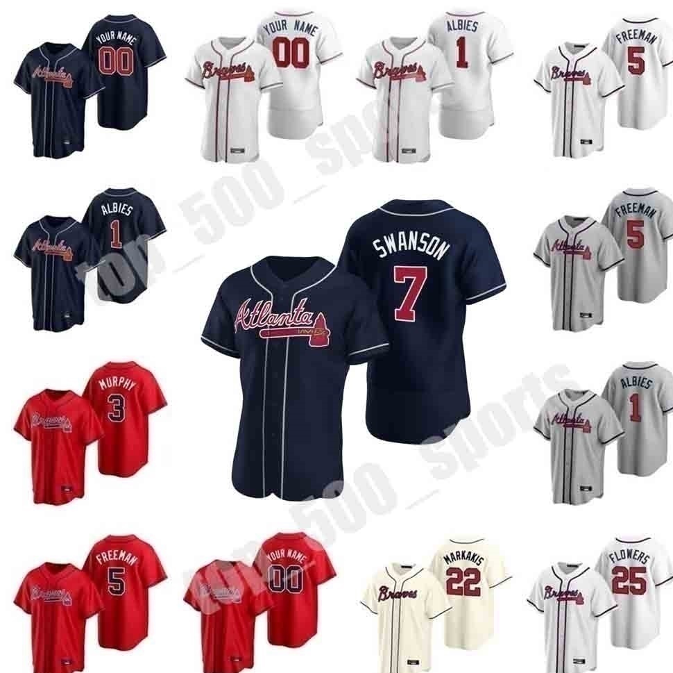 Custom 2021 Atlanta Brave 20 Marcell Ozuna Jersey 5 Freddie Freeman 7 Dansby Swanson 13 Ronald Acuña Jr. 1 Ozzie Albies Mike Soroka Baseball Good, Blue;black 
Custom 2021 Atlanta Brave 20 Marcell Ozuna Jersey 5 Freddie Freeman 7 Dansby Swanson 13 Ronald Acuña Jr. 1 Ozzie Albies Mike Soroka Baseball Good, Blue;black