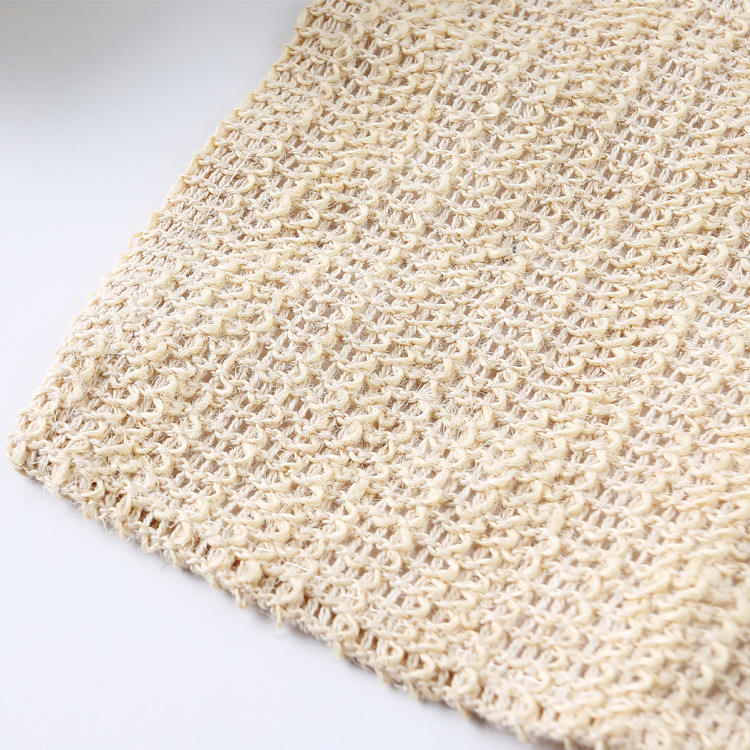 100% Nature Sisal Cleaning Towel for Bath Body Exfoliating Linen Sisal Wash Cloth 25*25cm Shower Washcloth Sisal Linen Fabric