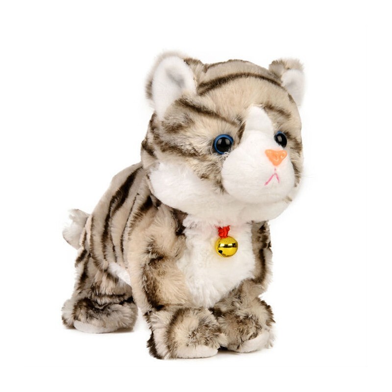 Electronics Robots2017 New Baby Toys Sound Control Electronic Pet Electronic Toys Cat Robot Cat Stand Walk Plush Kids Toys Gift