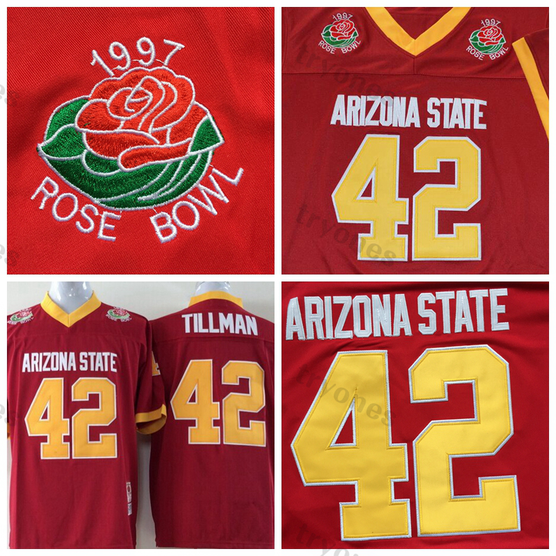 Mens Arizona State Sun Devis 42 Pat Tillman College Football Jerseys Maroon ASU Vintage Stitched Shirts 1997 Rose Bowl Patch -XXL, Red
Mens Arizona State Sun Devis 42 Pat Tillman College Football Jerseys Maroon ASU Vintage Stitched Shirts 1997 Rose Bowl Patch -XXL, Red