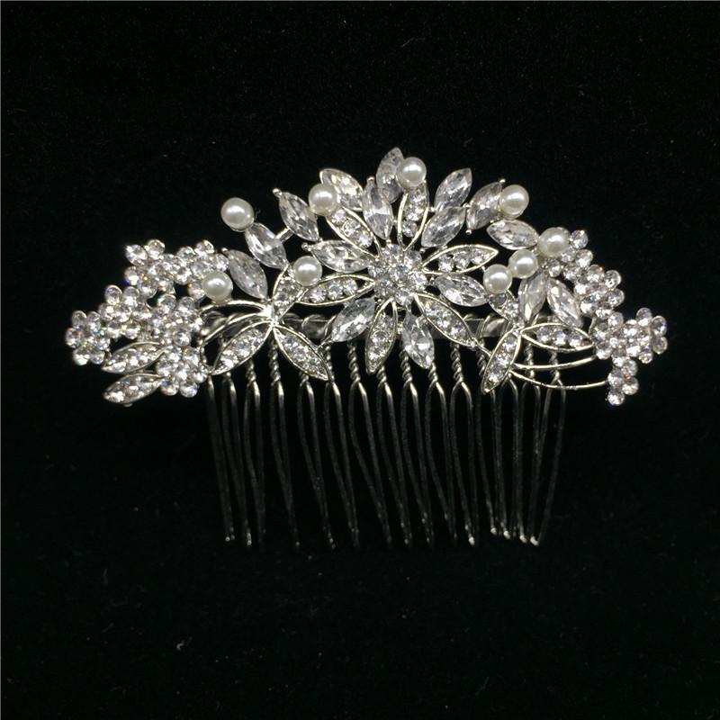Hair Clips & Barrettes Trendy Bridal Pearl Rhinestone Wedding Comb Accessories Rhodium Crystal Flower Jewelry For Women MY3071, Golden;silver
Hair Clips & Barrettes Trendy Bridal Pearl Rhinestone Wedding Comb Accessories Rhodium Crystal Flower Jewelry For Women MY3071, Golden;silver