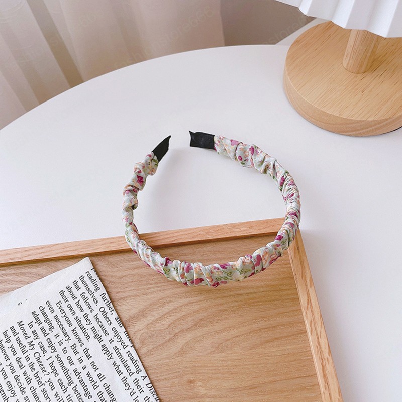 Women Floral Print Headband Plastic Headwear Hair Accessories Female Sweet Fashion Hair Hoop Hairband
