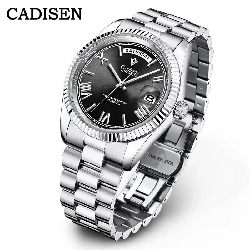 Wristwatches 2021 Men's Watches CADISEN Men Mechanical Automatic Watch Fashion Waterproof MIYOTA 8285 Movement Reloj Hombre, Blue
Wristwatches 2021 Men's Watches CADISEN Men Mechanical Automatic Watch Fashion Waterproof MIYOTA 8285 Movement Reloj Hombre, Blue