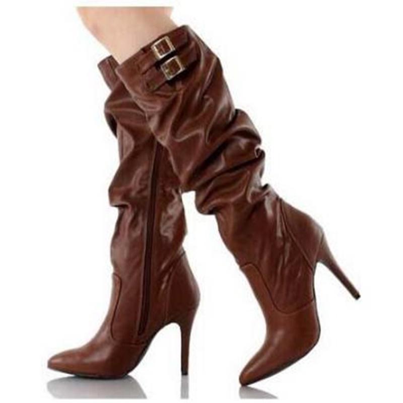 Boots Selling Black Brown Leather Buckle Pointed Toe High Heels Knee Zipper Party Dress Shoes Big Size 43, Beige
Boots Selling Black Brown Leather Buckle Pointed Toe High Heels Knee Zipper Party Dress Shoes Big Size 43, Beige