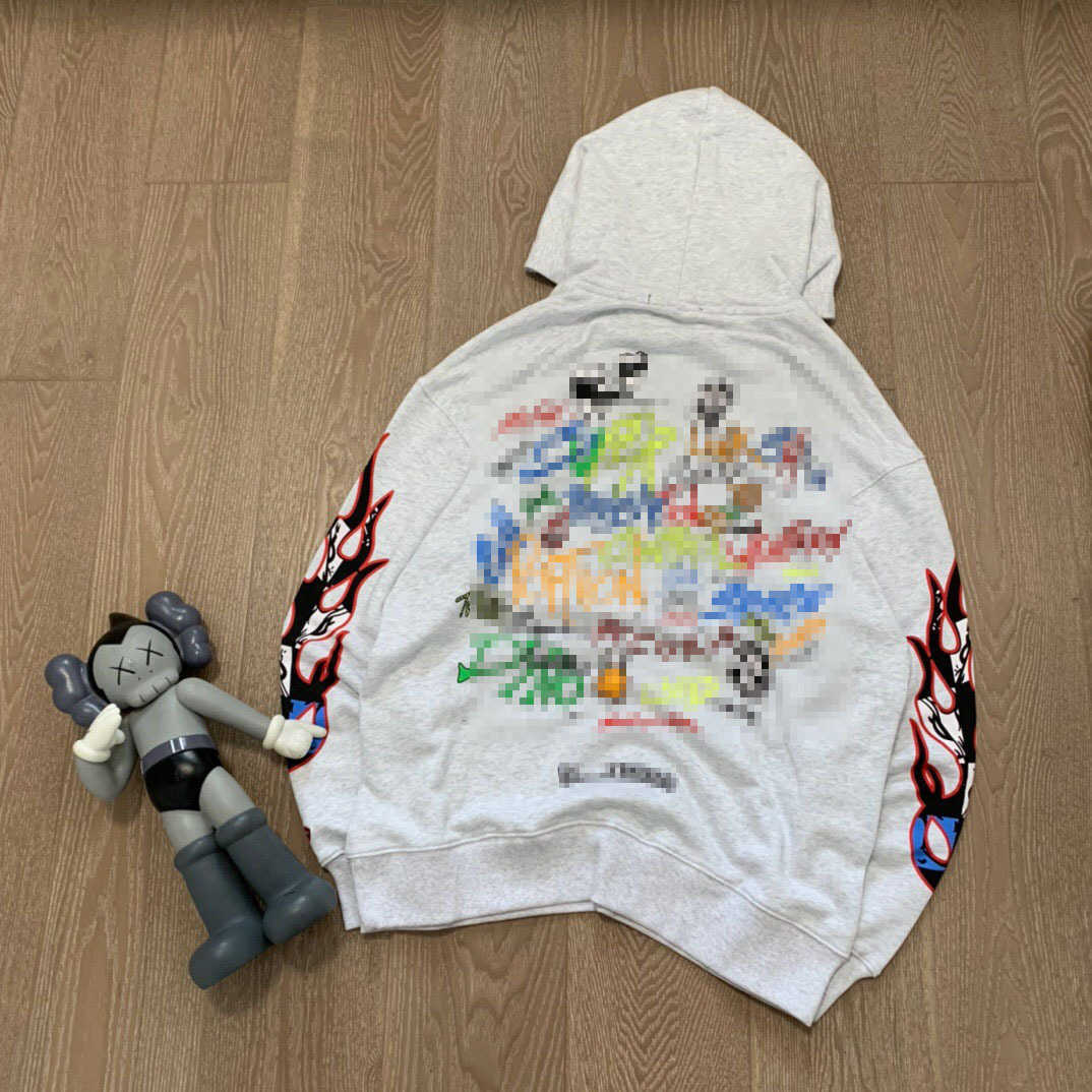 21 tide brand Chautumn winter graffiti printing hooded couple's sweater men's and women's same top 37VC, Gray
21 tide brand Chautumn winter graffiti printing hooded couple's sweater men's and women's same top 37VC, Gray