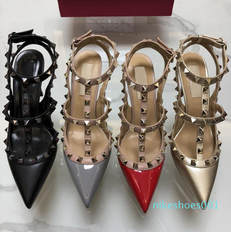 Fashion-2021 Patent Leather Women Ankle Buckles Ladies Sexy Rivets High Heels Neon Color Dress Shoes, Black
Fashion-2021 Patent Leather Women Ankle Buckles Ladies Sexy Rivets High Heels Neon Color Dress Shoes, Black