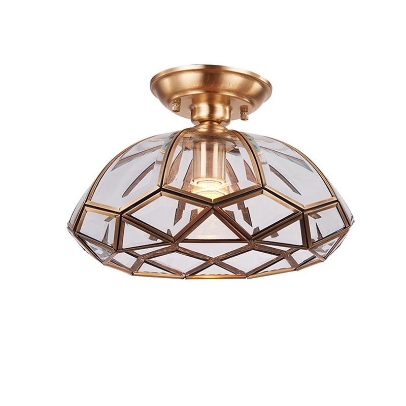 European style Copper ceiling Lamp light E27 LED Toolery Dining Room Bedroom Restaurant home Commercial Lights