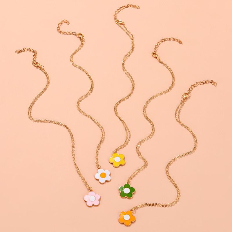 Pendant Necklaces Find Me 5Pc/Set Cute Alloy Simple Color Dripping Oil Flower Necklace For Women Jewelry Accessories Gift
Pendant Necklaces Find Me 5Pc/Set Cute Alloy Simple Color Dripping Oil Flower Necklace For Women Jewelry Accessories Gift