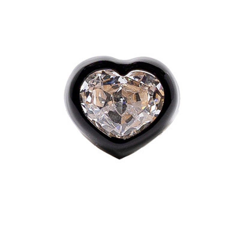 Acrylic Resin Rhinestone Rings Sparkling Heart Crystal Zircon Opening Adjustable Ring for Women Girls Jewelry