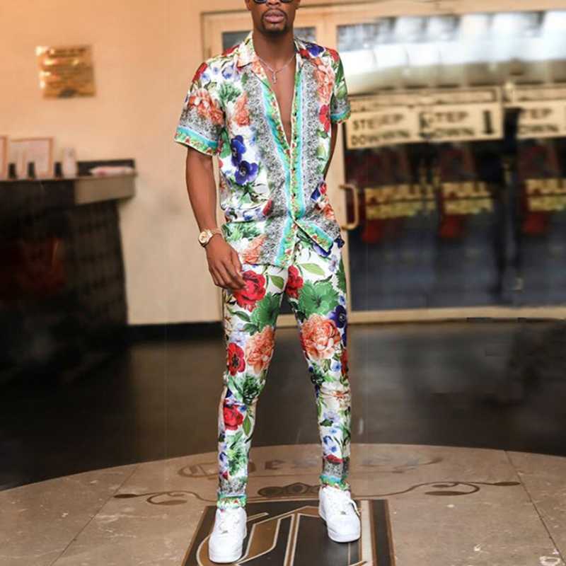 Men' Tracksuits 2021 Casual Outfit Retro Ethnic Style Sets Summer Beach Short Sleeve Set Male Fashion Lapel Shirt Suit
Men' Tracksuits 2021 Casual Outfit Retro Ethnic Style Sets Summer Beach Short Sleeve Set Male Fashion Lapel Shirt Suit