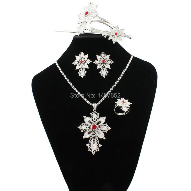 Earrings & Necklace Est Ethiopian Cross Necklace/Pendant/Bangle/Earring/Ring/Hairpin Sets Habesha Jewelry For African Women Christmas Gift, As pic
Earrings & Necklace Est Ethiopian Cross Necklace/Pendant/Bangle/Earring/Ring/Hairpin Sets Habesha Jewelry For African Women Christmas Gift, As pic