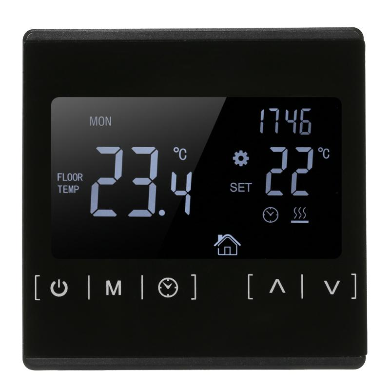 Smart Home Control Electric Floor Heating System Water Thermoregulator Temperature Measuring Tool With LCD Touch Screen Thermostat
Smart Home Control Electric Floor Heating System Water Thermoregulator Temperature Measuring Tool With LCD Touch Screen Thermostat