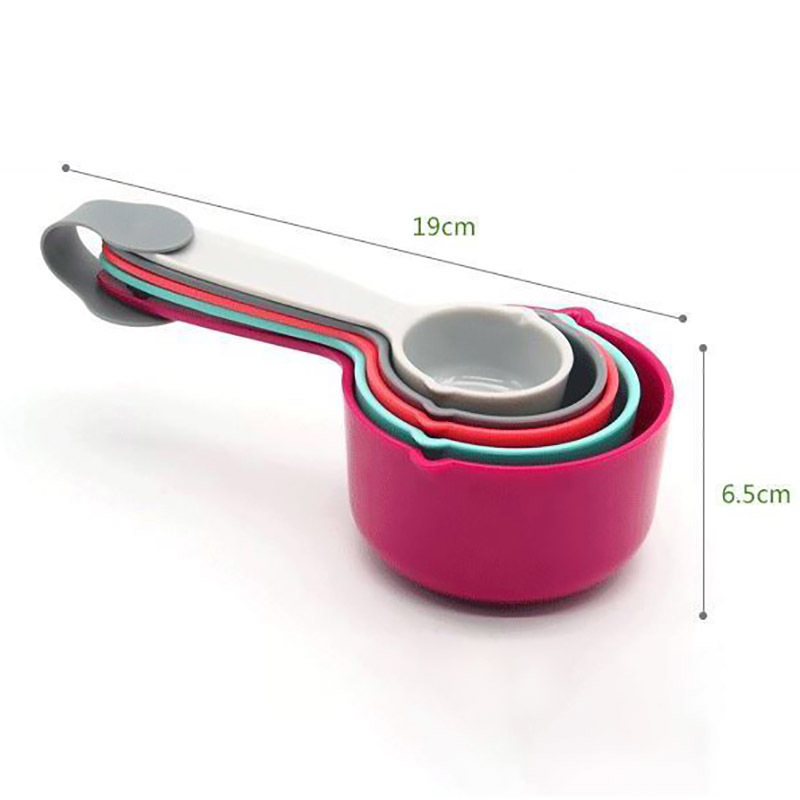 Kitchen Accessories ABS Plastic Portable Measuring Spoons Multipurpose Baking Tools Sugar Cake Supplies 1Set Colorful