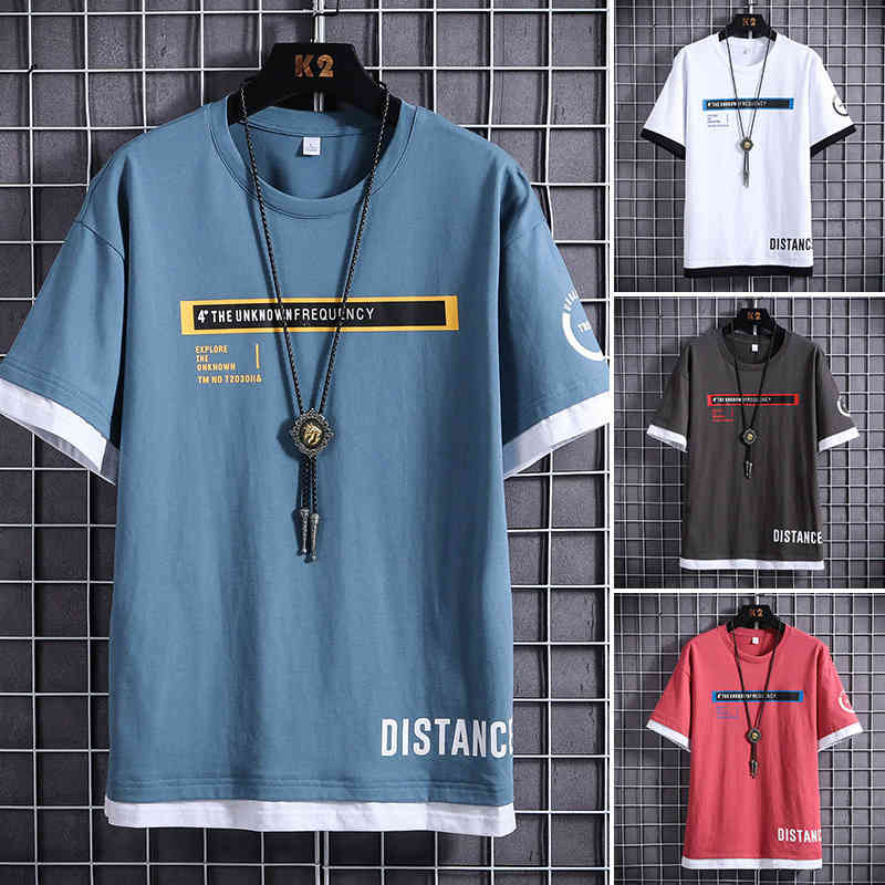 2021 Summer Men's Brand T-shirt Cotton Short Sleeve Youth Loose Casual Fashion Top Trend, White;black
2021 Summer Men's Brand T-shirt Cotton Short Sleeve Youth Loose Casual Fashion Top Trend, White;black