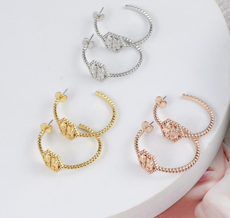Top Quality Hoop & Huggie Real 18K Gold/Silver/Rose Gold Plated Brand Hexagon Earring Twisted Letter earrings 
Top Quality Hoop & Huggie Real 18K Gold/Silver/Rose Gold Plated Brand Hexagon Earring Twisted Letter earrings