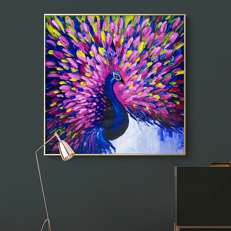 Watercolor Peacock Canvas Pictures Wall Painting For Living Room Decorative Posters Prints Home Decor NO FRAME