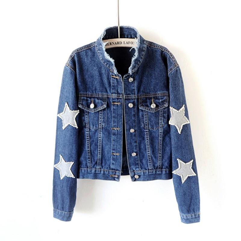 Women's Jackets Casual Women Denim Jacket Star Spliced Pearls Fashion Outwear Coat Female Streetwear Single Breasted Tassels Short Jean, Black;brown
Women's Jackets Casual Women Denim Jacket Star Spliced Pearls Fashion Outwear Coat Female Streetwear Single Breasted Tassels Short Jean, Black;brown