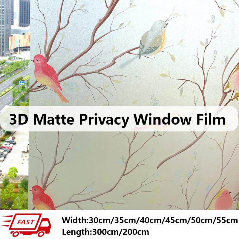 Window Stickers 3D Frosted Privacy Film 2M/3M Non-Adhesive Bird Pattern Decorative Static Cling Stained For Home
Window Stickers 3D Frosted Privacy Film 2M/3M Non-Adhesive Bird Pattern Decorative Static Cling Stained For Home