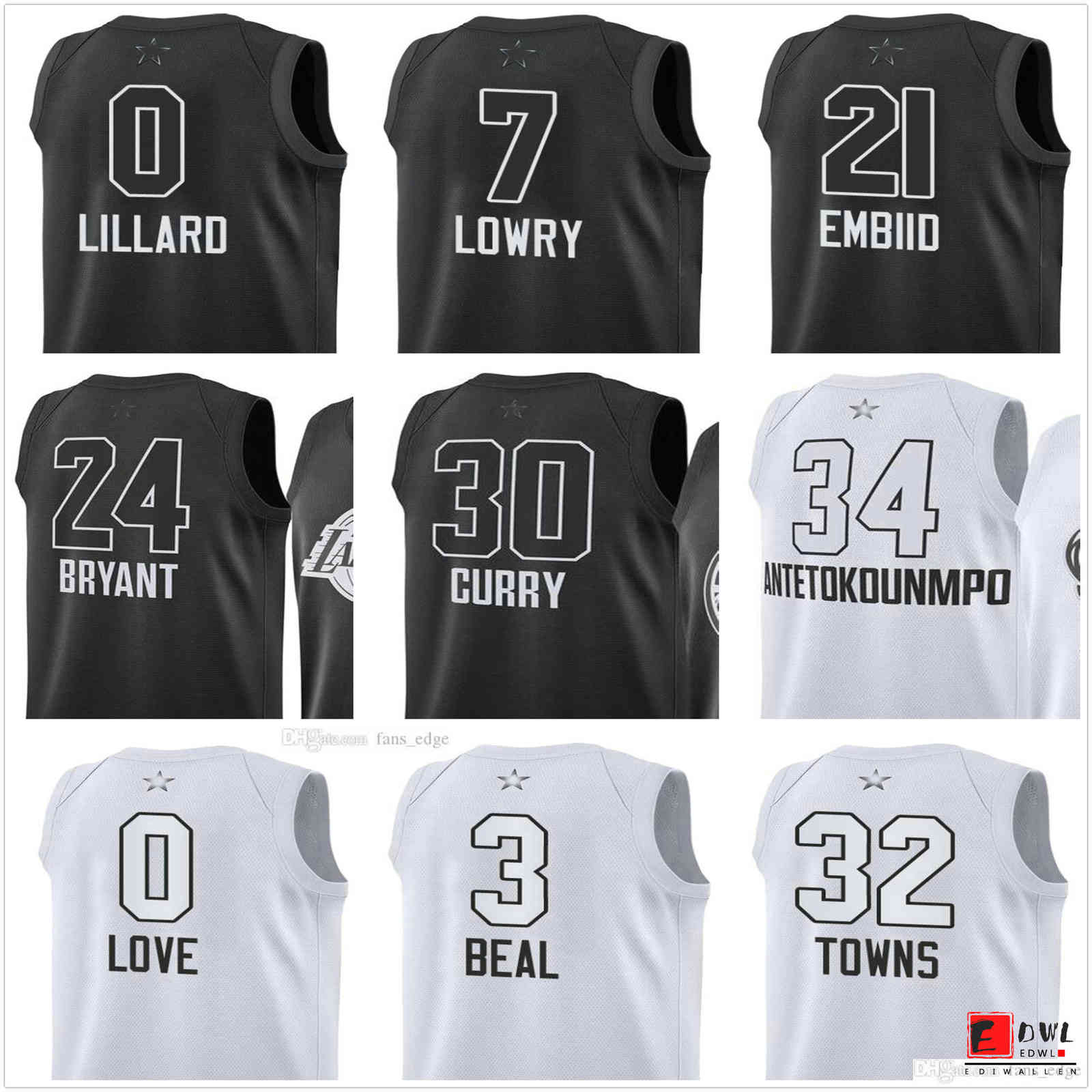Custom Printed 2018 All-Star Basketball Jerseys Thompson Curry Green Lillard Beal Towns Antetokounmpo Lowry Embiid Simmons Men Women Kids Youth Shirts, White
Custom Printed 2018 All-Star Basketball Jerseys Thompson Curry Green Lillard Beal Towns Antetokounmpo Lowry Embiid Simmons Men Women Kids Youth Shirts, White