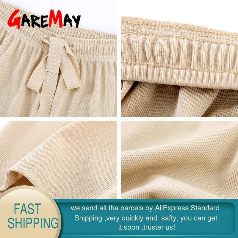 Spring Wide Leg Pants Women Loose Casual Cropped Pant Female Streetwear High Waist Straight Harem for Cargo 210428