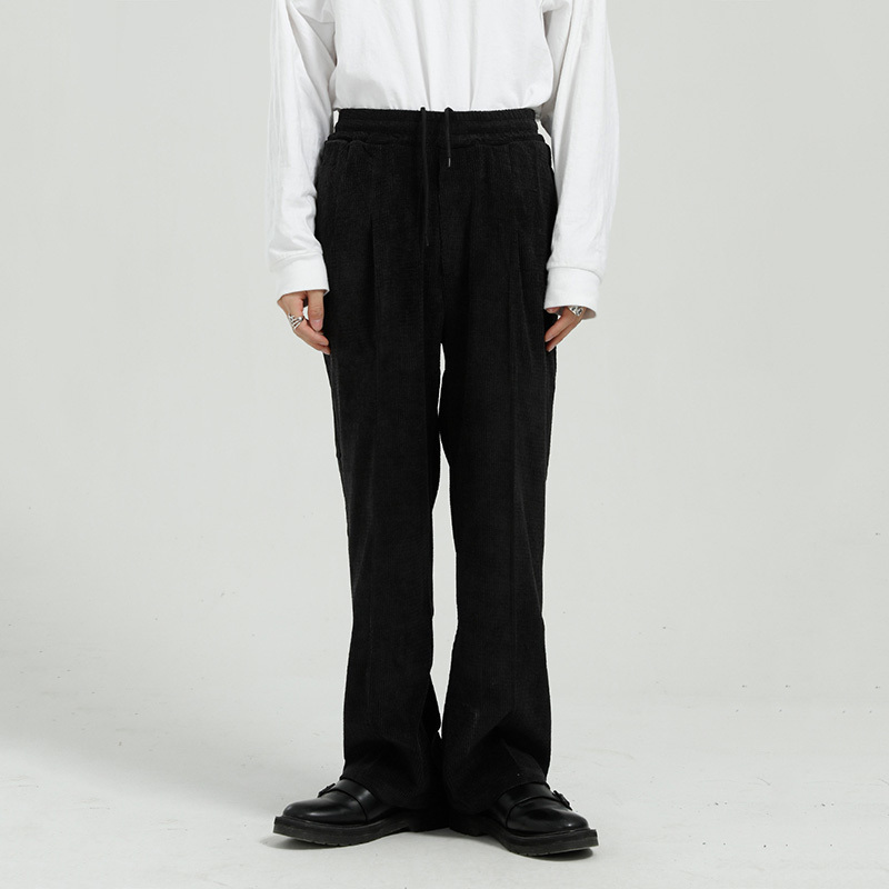 IEFB Men's Wear Sweatpants Spring Korean Loose White Elastic Waist Drawstring Solid Color Simple Casual Trousers 9Y5824 210524