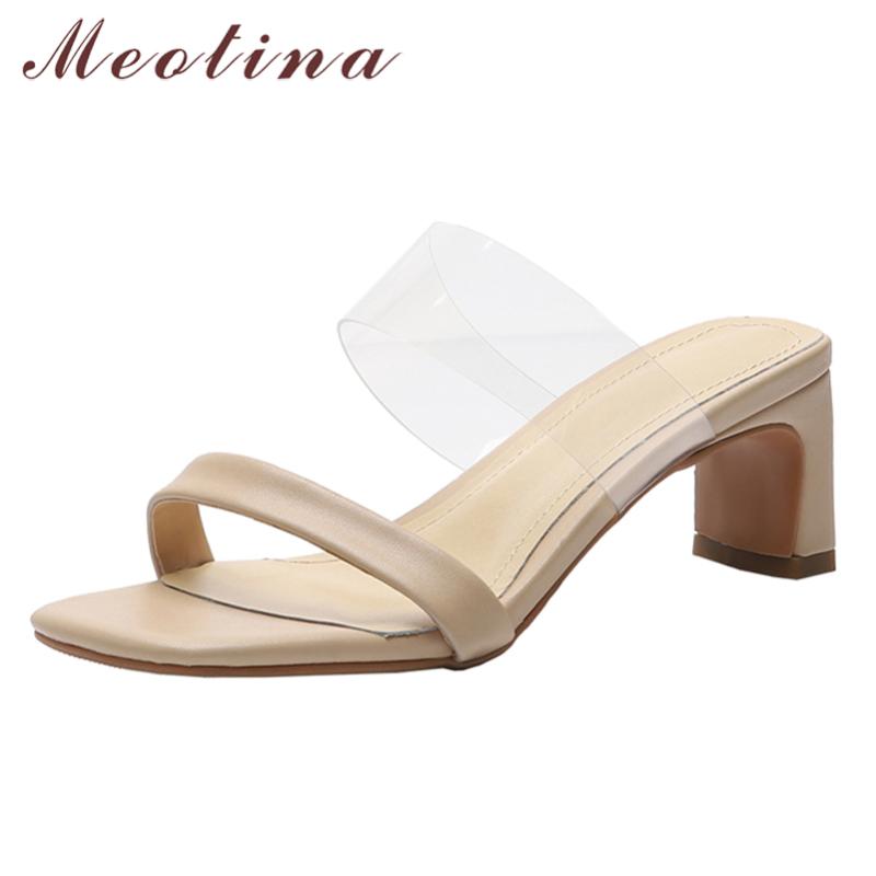 Sandals Meotina Women Square Toe Ladies Shoes Transparent Thick High Heels Slippers Summer Narrow Band Footwear Black 43
Sandals Meotina Women Square Toe Ladies Shoes Transparent Thick High Heels Slippers Summer Narrow Band Footwear Black 43