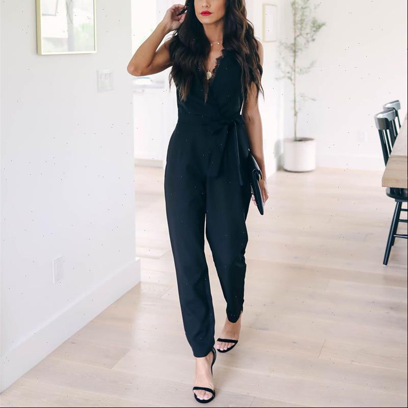 fashion lace with belt sleeveless women jumpsuit summer casual v neck solid black jumpsuits female pants, Black;white
fashion lace with belt sleeveless women jumpsuit summer casual v neck solid black jumpsuits female pants, Black;white